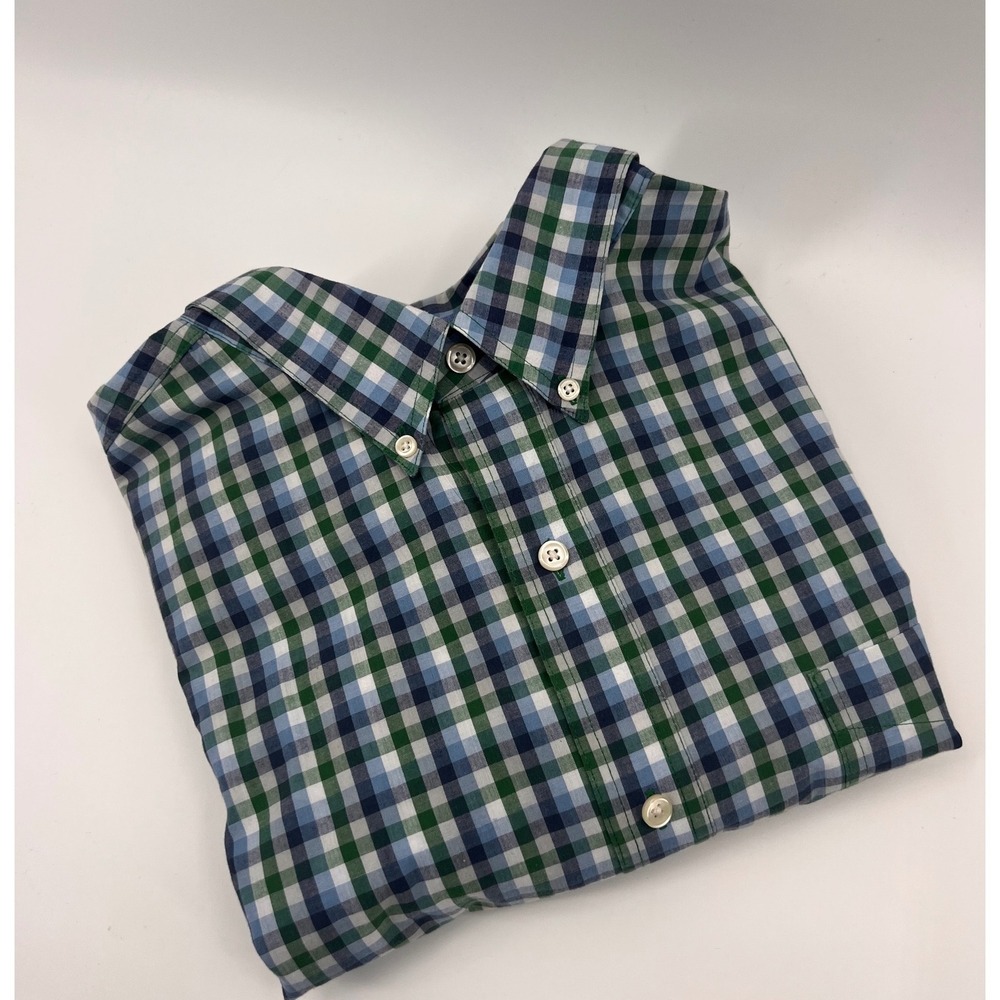 Chaps Mens Plaid Button Down Shirt Easy Care Long Sleeve Size XXL Tall